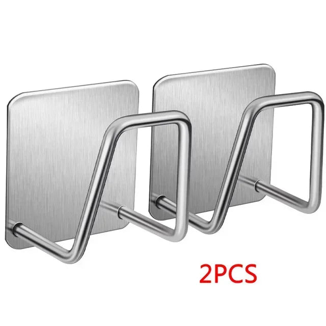 Uchwyt na gąbkę i nie tylko ze stali nierdzewnej — bez wiercenia