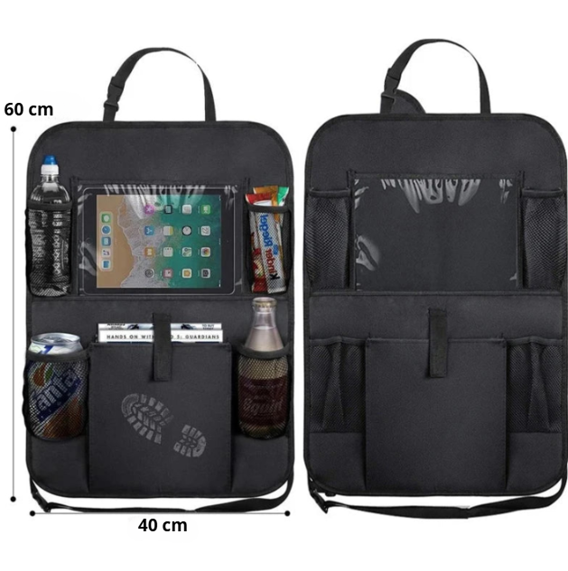 Organizer samochodowy na tylne siedzenie – z uchwytem na tablet i kieszeniami
