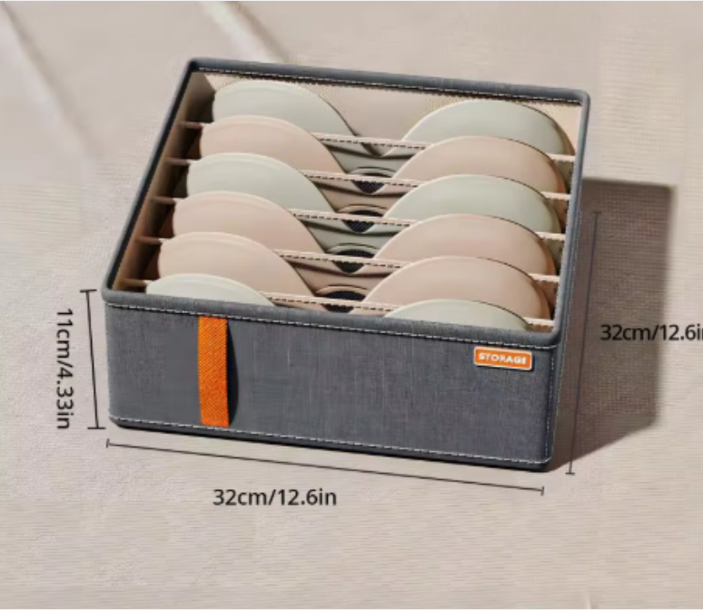 Tekstylny organizer na bieliznę – materiał Oxford, szary