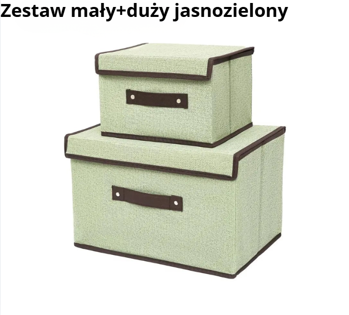 Pojemnik materiałowy z pokrywą – 2 rozmiary, 3 kolory | Składany, wielokrotnego użytku