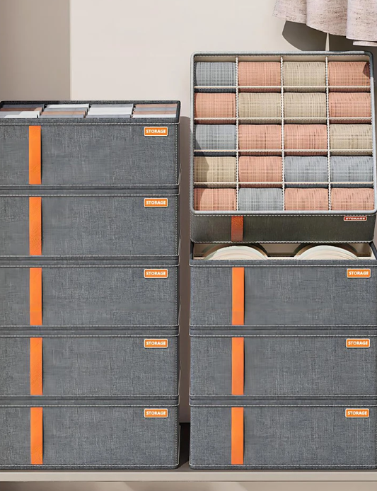 Tekstylny organizer na bieliznę – materiał Oxford, szary