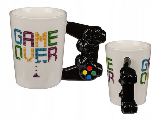 Kubek gracza Game Over pad uchwyt prezent dla gracza 350 ml