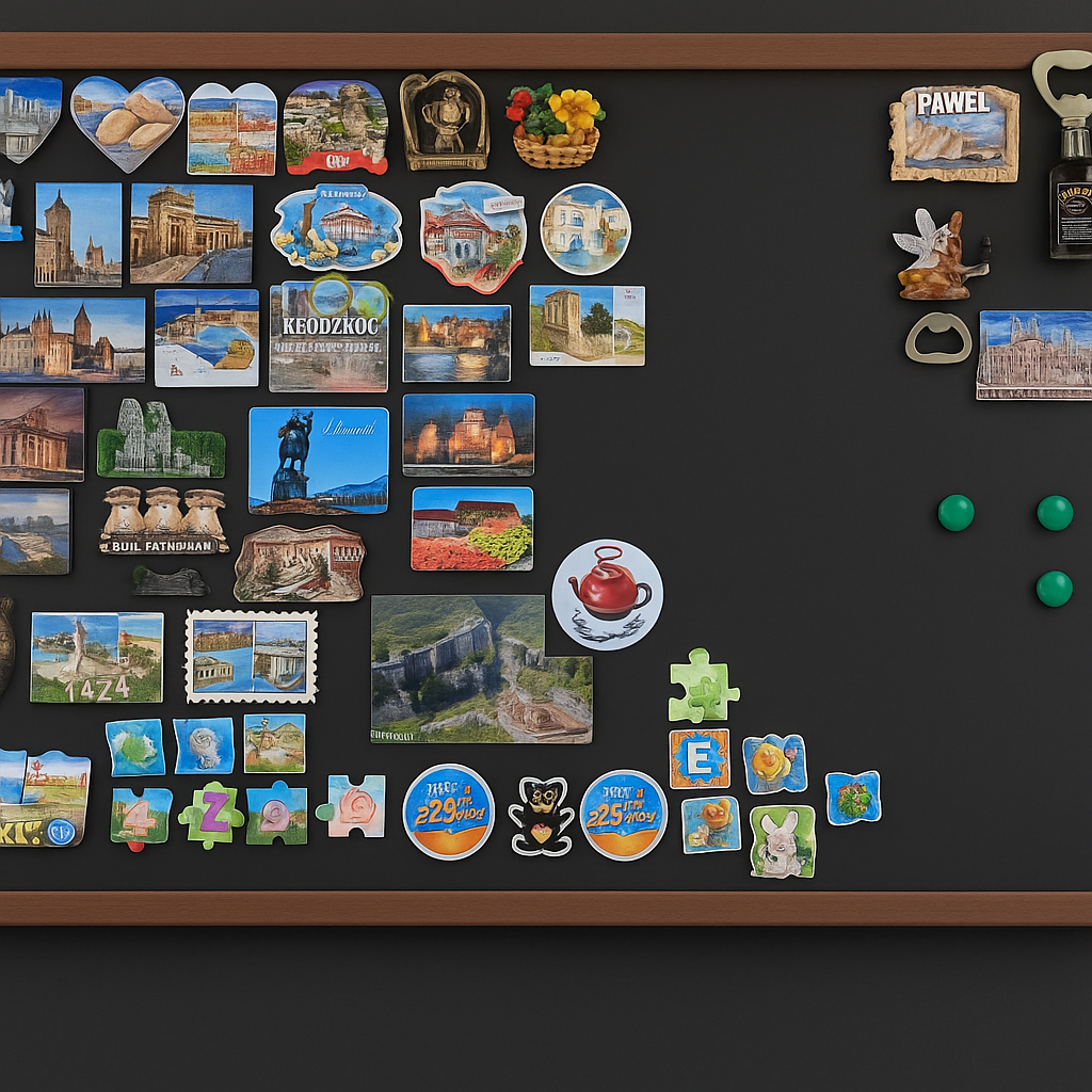 Tablica magnetyczna 60x80 cm z możliwością pisania kredą – zestaw kompletny!