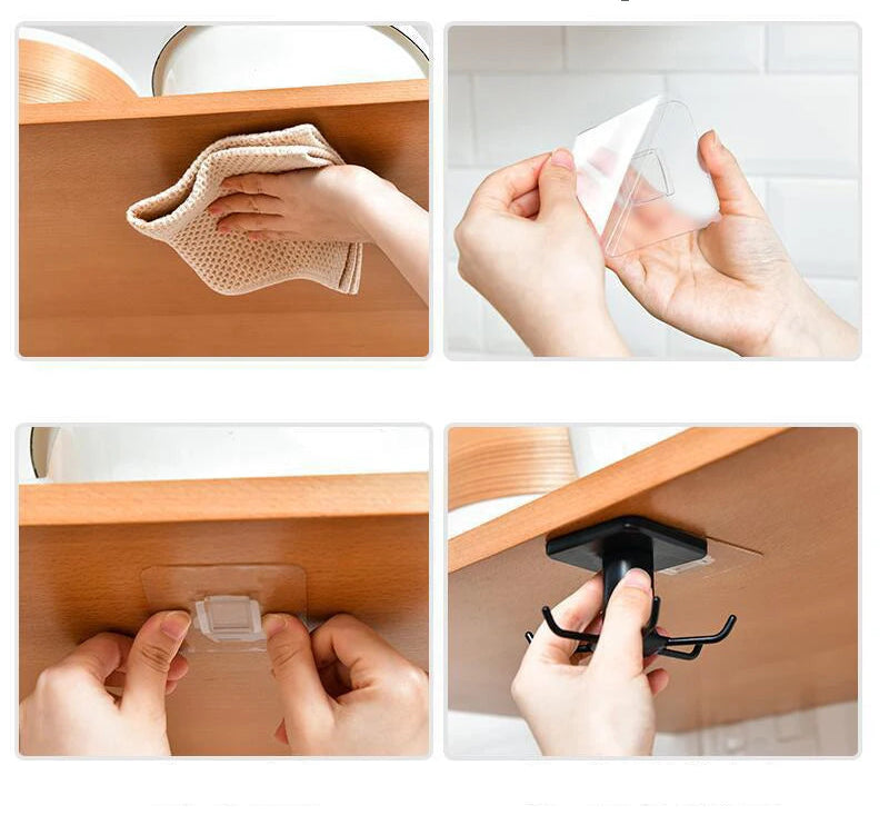 Obracany hak samoprzylepny 360° – organizer kuchenny i łazienkowy