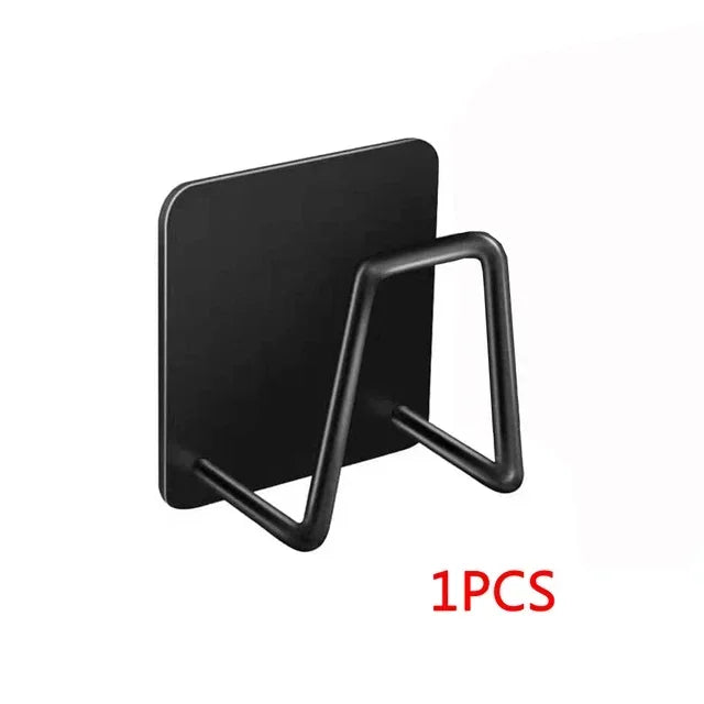 Uchwyt na gąbkę i nie tylko ze stali nierdzewnej — bez wiercenia