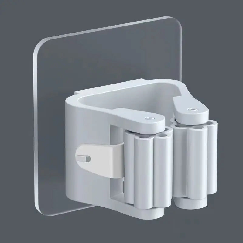 Samoprzylepny uchwyt na mop/miotłę – bez wiercenia, montaż na ścianie