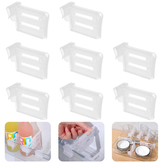 Regulowane separatory do lodówki – klipsy organizer na półki i drzwi