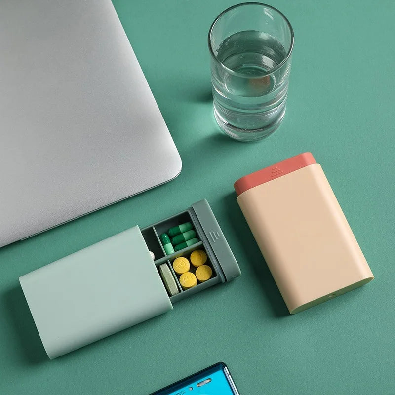 Pudełko na tabletki – organizer podróżny 7 dni, 6 przegródek
