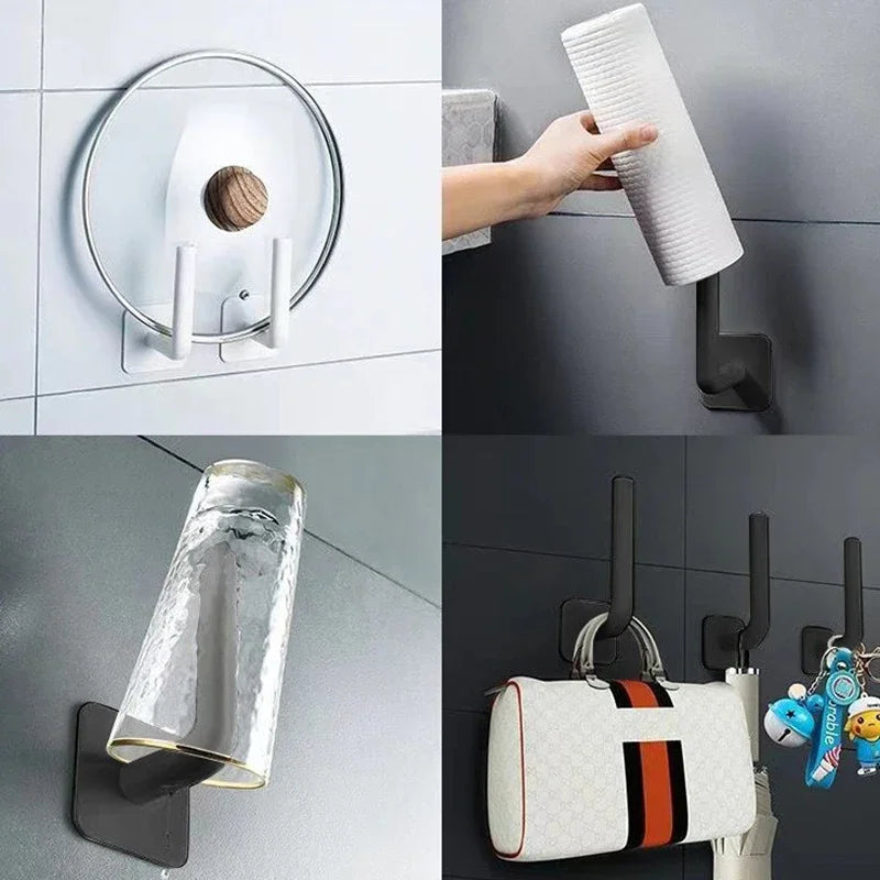 Uniwersalny uchwyt ścienny typu hook – organizer na drobiazgi, montaż bez wiercenia