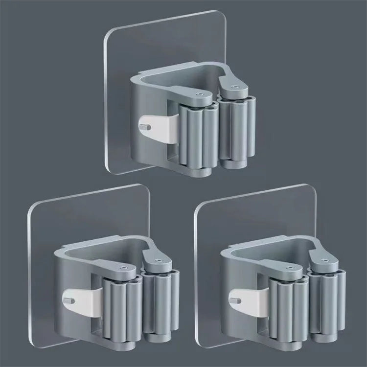 Samoprzylepny uchwyt na mop/miotłę – bez wiercenia, montaż na ścianie