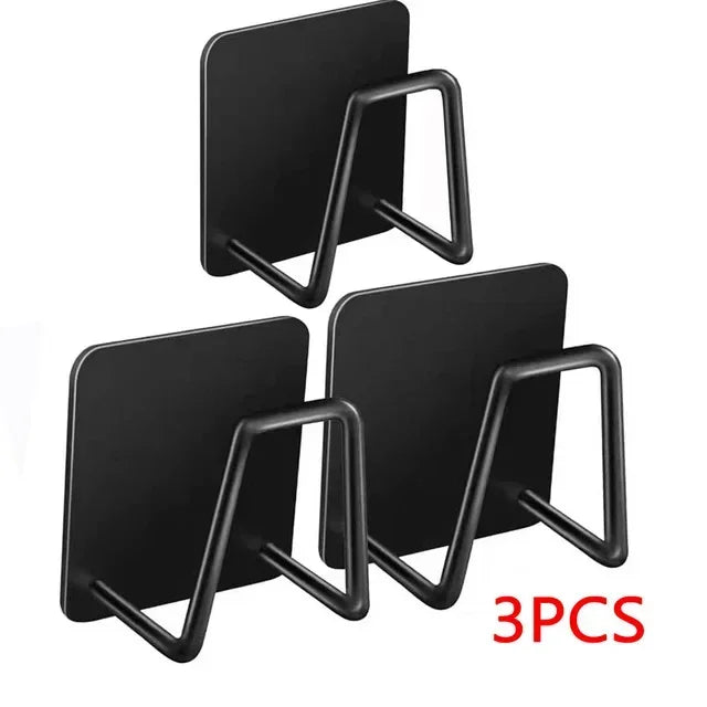 Uchwyt na gąbkę i nie tylko ze stali nierdzewnej — bez wiercenia