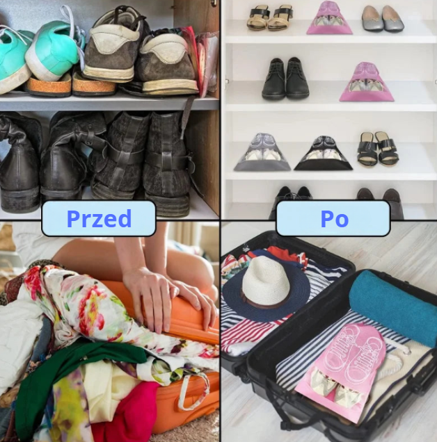 Woreczki na Buty z Okienkiem | Organizer Podróżny i Domowy