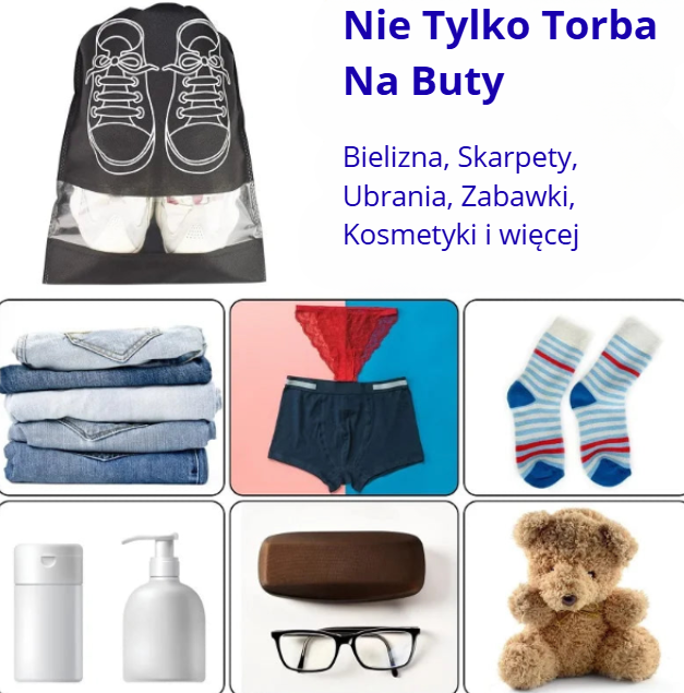 Woreczki na Buty z Okienkiem | Organizer Podróżny i Domowy