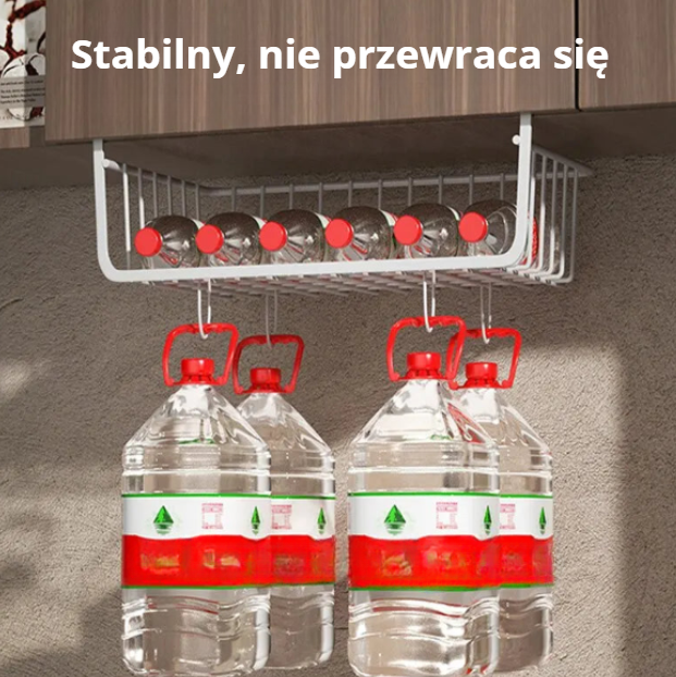 Wieszak koszyk wiszący – organizer metalowy do szafy i kuchni