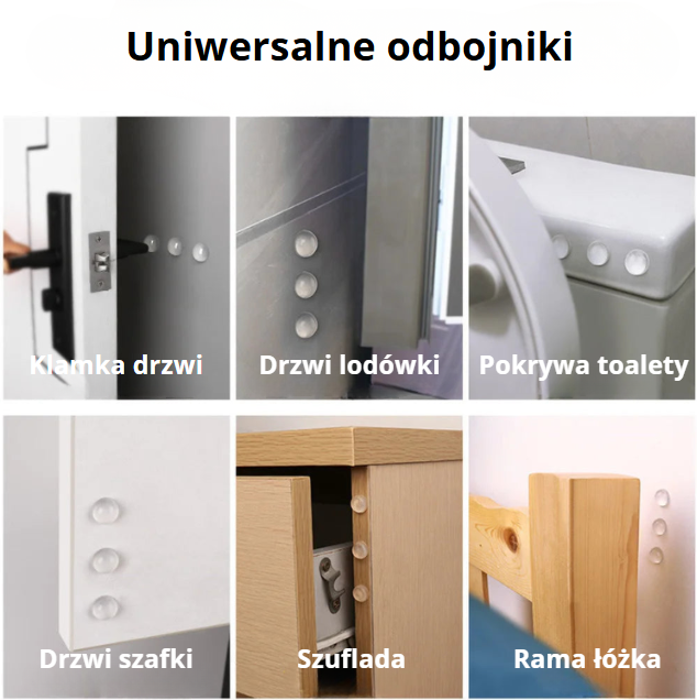 Samoprzylepne silikonowe podkładki antyuderzeniowe – przezroczyste