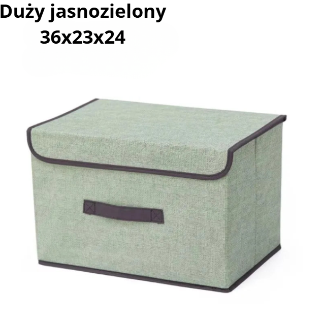 Pojemnik materiałowy z pokrywą – 2 rozmiary, 3 kolory | Składany, wielokrotnego użytku