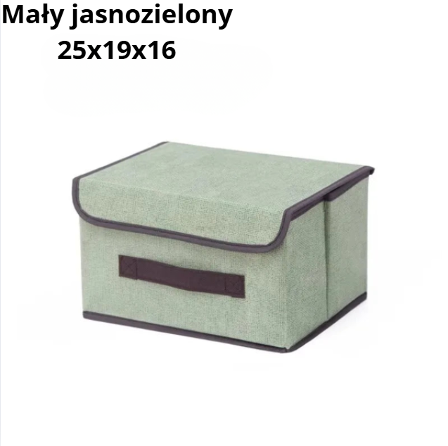 Pojemnik materiałowy z pokrywą – 2 rozmiary, 3 kolory | Składany, wielokrotnego użytku