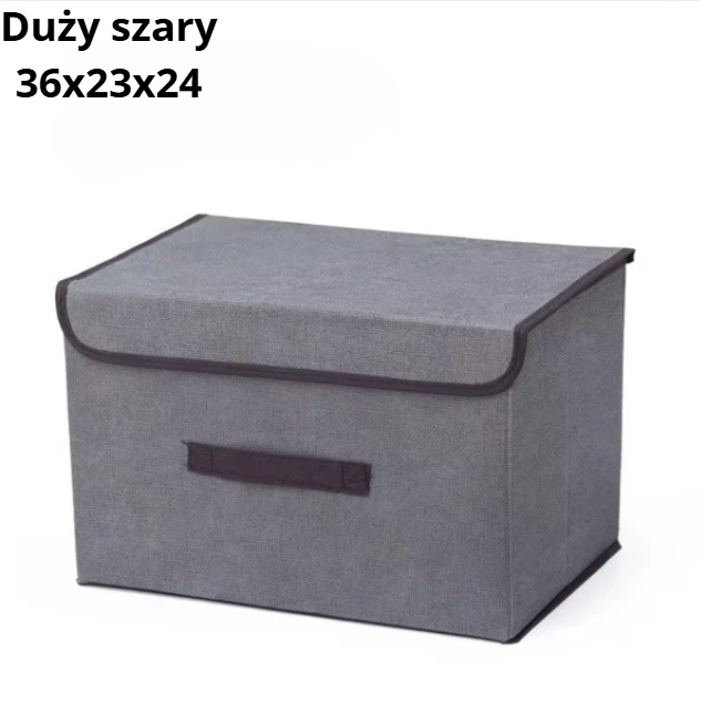 Pojemnik materiałowy z pokrywą – 2 rozmiary, 3 kolory | Składany, wielokrotnego użytku