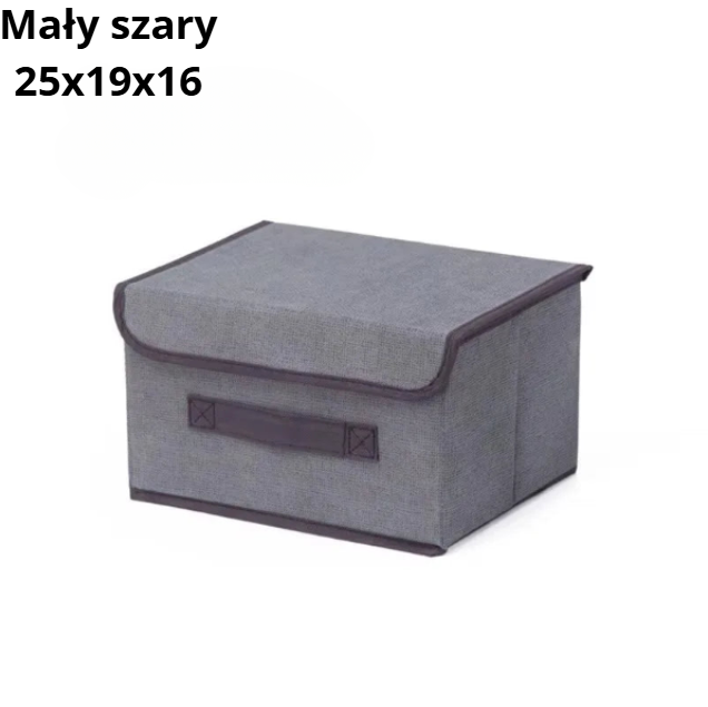 Pojemnik materiałowy z pokrywą – 2 rozmiary, 3 kolory | Składany, wielokrotnego użytku