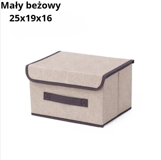 Pojemnik materiałowy z pokrywą – 2 rozmiary, 3 kolory | Składany, wielokrotnego użytku