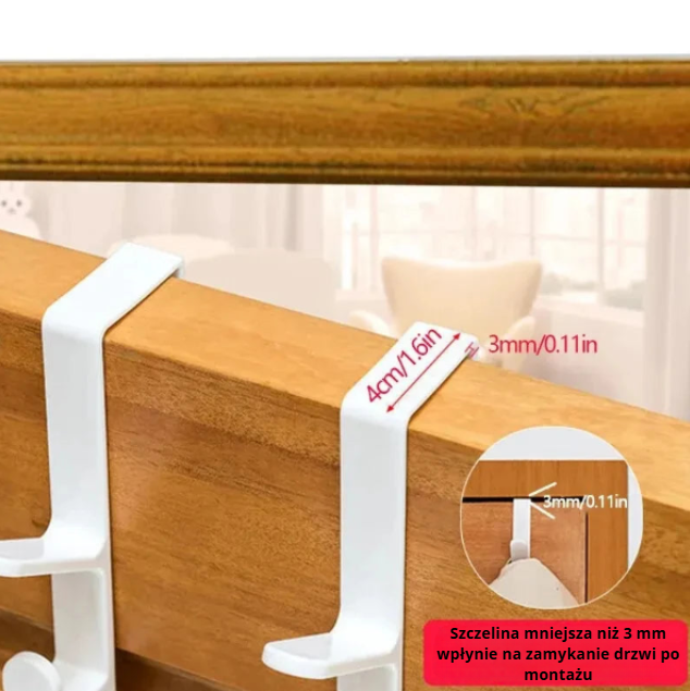 Wieszak ścienny z 5 haczykami – klasyczny organizer na kurtki, torby i czapki