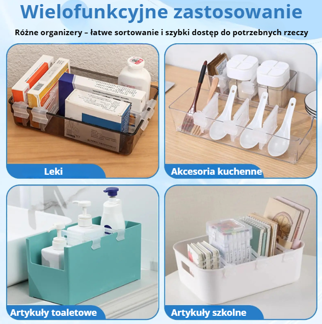 Regulowane separatory do lodówki – klipsy organizer na półki i drzwi