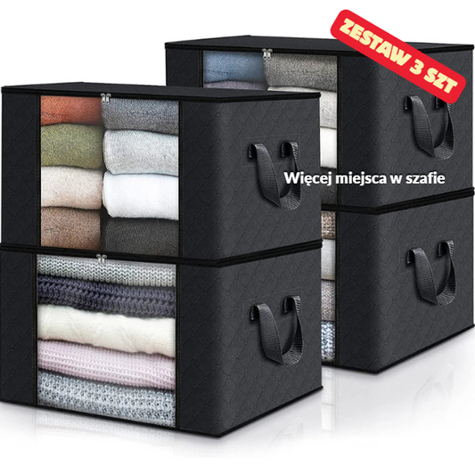 Więcej miejsca w szafie – organizer 90L zestaw 3 szt