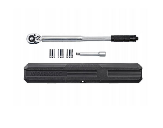 PARKSIDE klucz dynamometryczny 60–210 Nm 1/2 cala z nasadkami i przedłużką